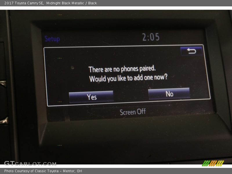 Midnight Black Metallic / Black 2017 Toyota Camry SE