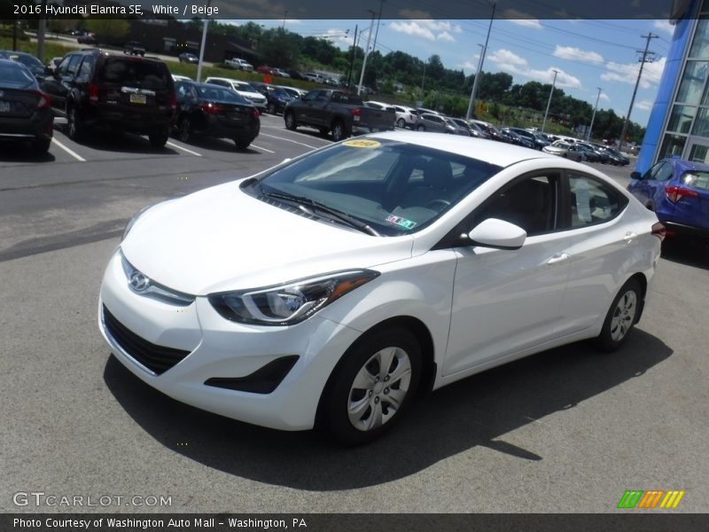 White / Beige 2016 Hyundai Elantra SE