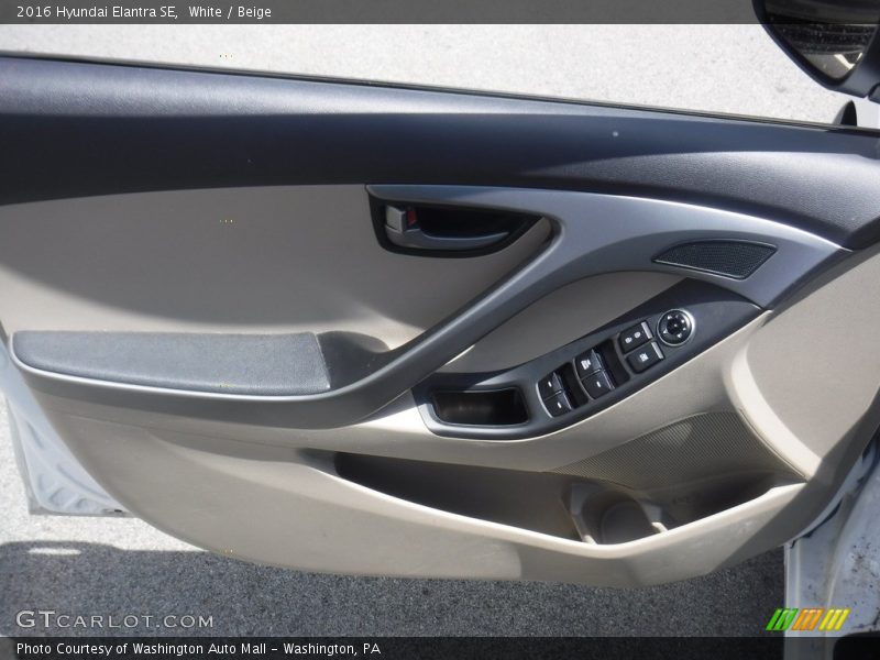 White / Beige 2016 Hyundai Elantra SE