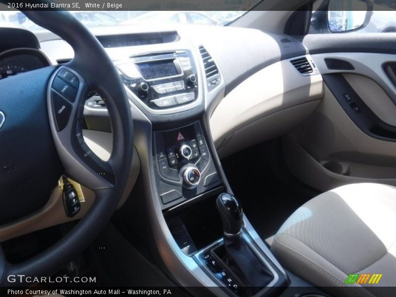 White / Beige 2016 Hyundai Elantra SE