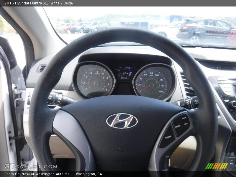 White / Beige 2016 Hyundai Elantra SE