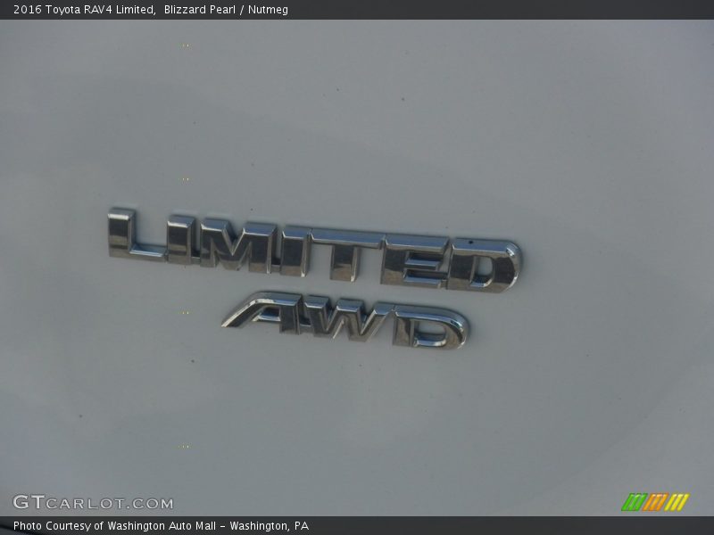 Blizzard Pearl / Nutmeg 2016 Toyota RAV4 Limited