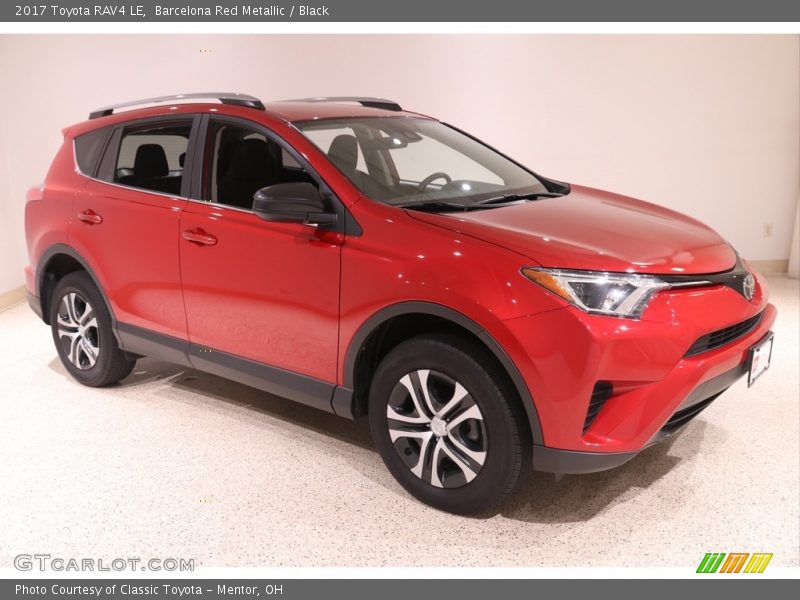 Barcelona Red Metallic / Black 2017 Toyota RAV4 LE