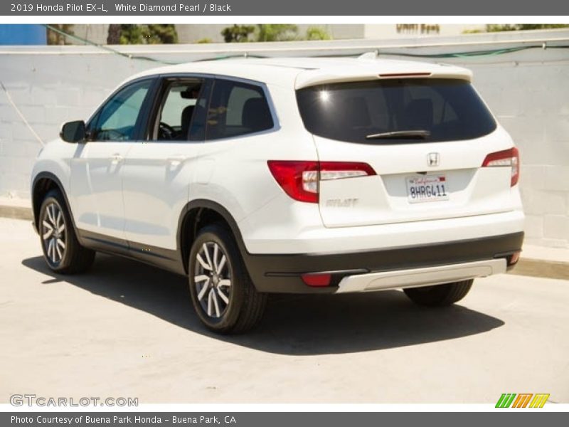 White Diamond Pearl / Black 2019 Honda Pilot EX-L