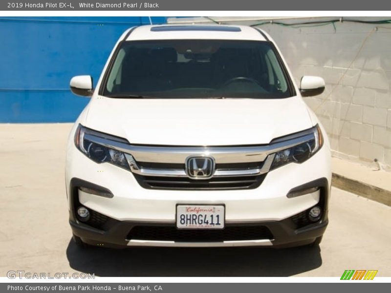 White Diamond Pearl / Black 2019 Honda Pilot EX-L