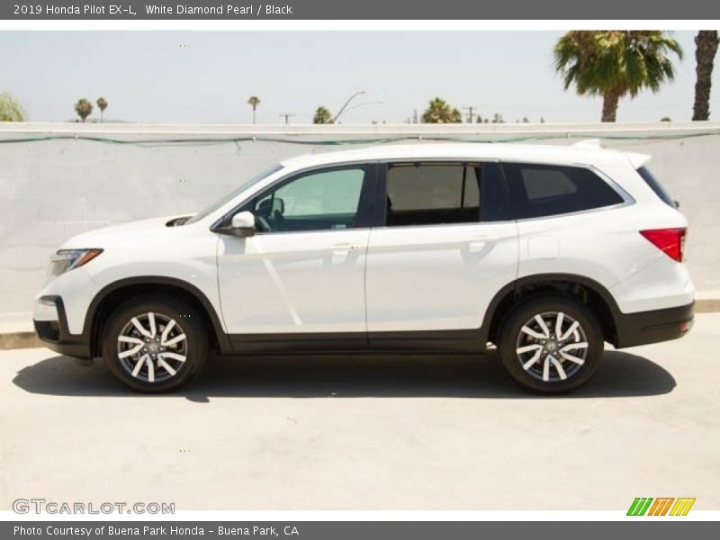 White Diamond Pearl / Black 2019 Honda Pilot EX-L