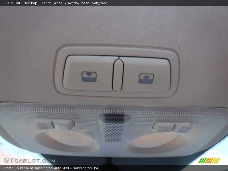 Bianco (White) / Avorio/Rosso (Ivory/Red) 2015 Fiat 500c Pop