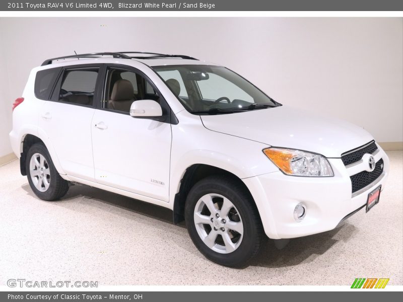 Blizzard White Pearl / Sand Beige 2011 Toyota RAV4 V6 Limited 4WD