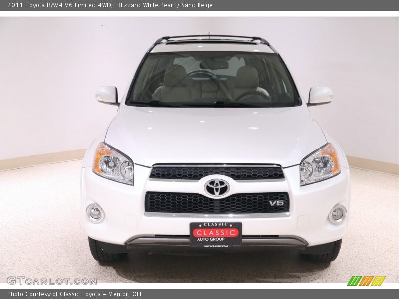 Blizzard White Pearl / Sand Beige 2011 Toyota RAV4 V6 Limited 4WD