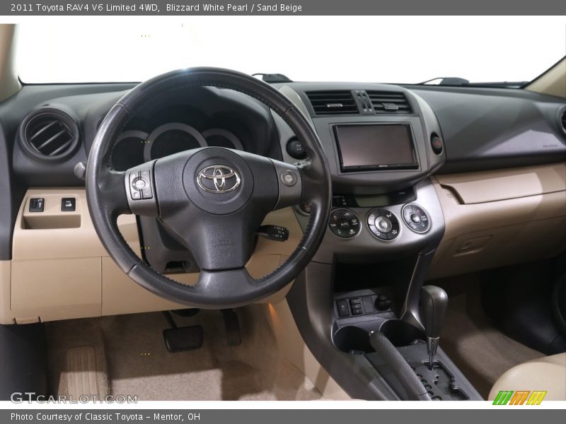 Blizzard White Pearl / Sand Beige 2011 Toyota RAV4 V6 Limited 4WD
