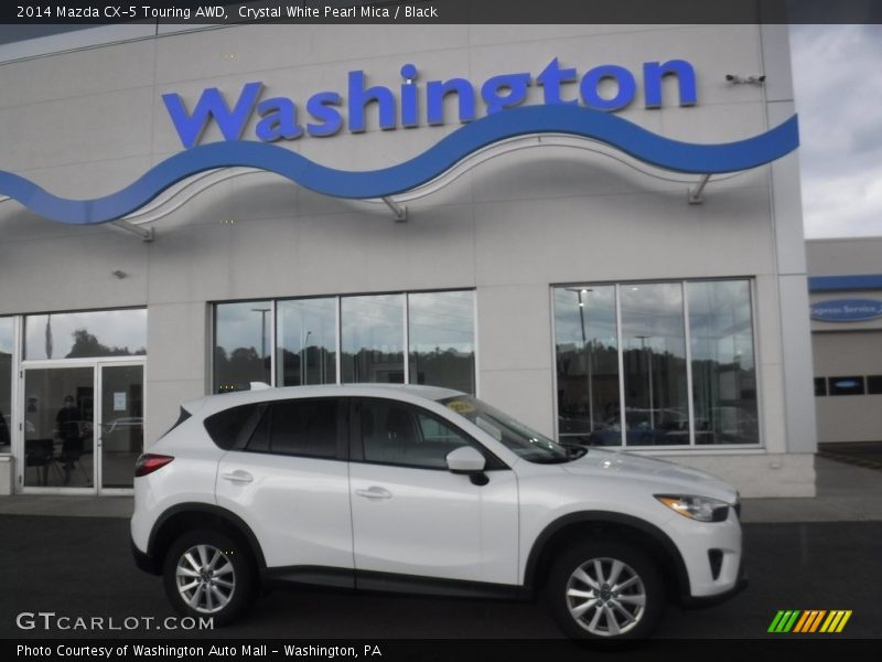 Crystal White Pearl Mica / Black 2014 Mazda CX-5 Touring AWD