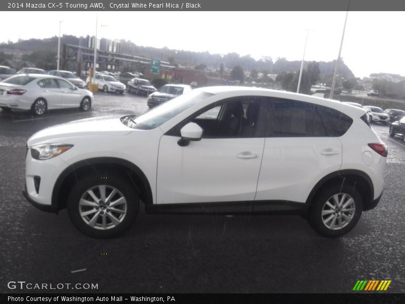 Crystal White Pearl Mica / Black 2014 Mazda CX-5 Touring AWD