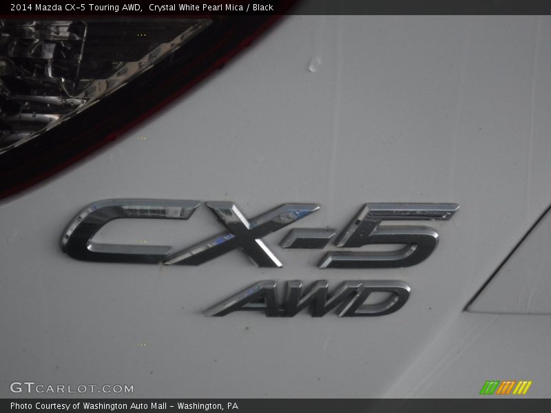 Crystal White Pearl Mica / Black 2014 Mazda CX-5 Touring AWD