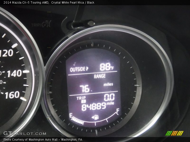 Crystal White Pearl Mica / Black 2014 Mazda CX-5 Touring AWD