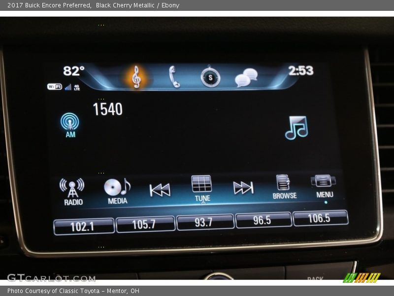 Black Cherry Metallic / Ebony 2017 Buick Encore Preferred