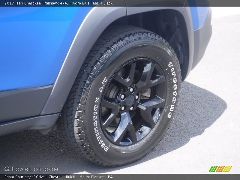 Hydro Blue Pearl / Black 2017 Jeep Cherokee Trailhawk 4x4