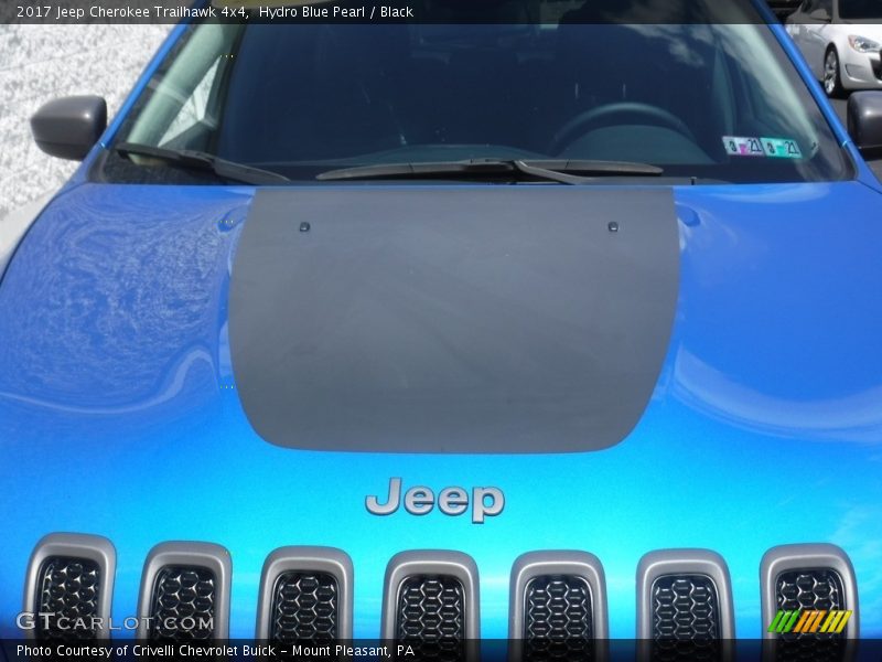 Hydro Blue Pearl / Black 2017 Jeep Cherokee Trailhawk 4x4