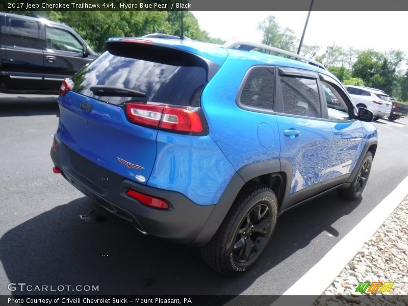 Hydro Blue Pearl / Black 2017 Jeep Cherokee Trailhawk 4x4