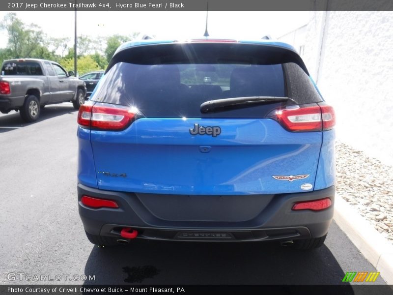 Hydro Blue Pearl / Black 2017 Jeep Cherokee Trailhawk 4x4