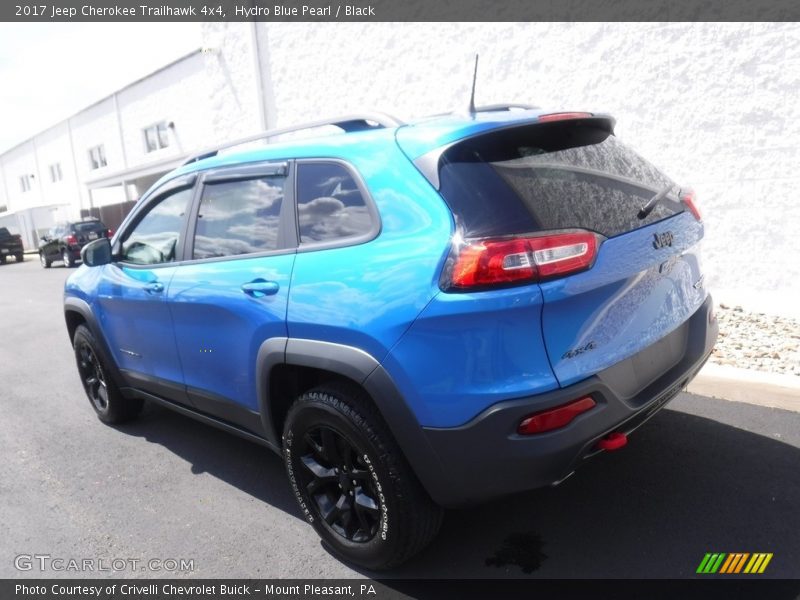 Hydro Blue Pearl / Black 2017 Jeep Cherokee Trailhawk 4x4