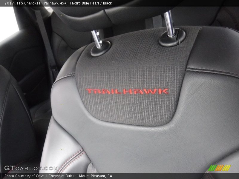 Hydro Blue Pearl / Black 2017 Jeep Cherokee Trailhawk 4x4