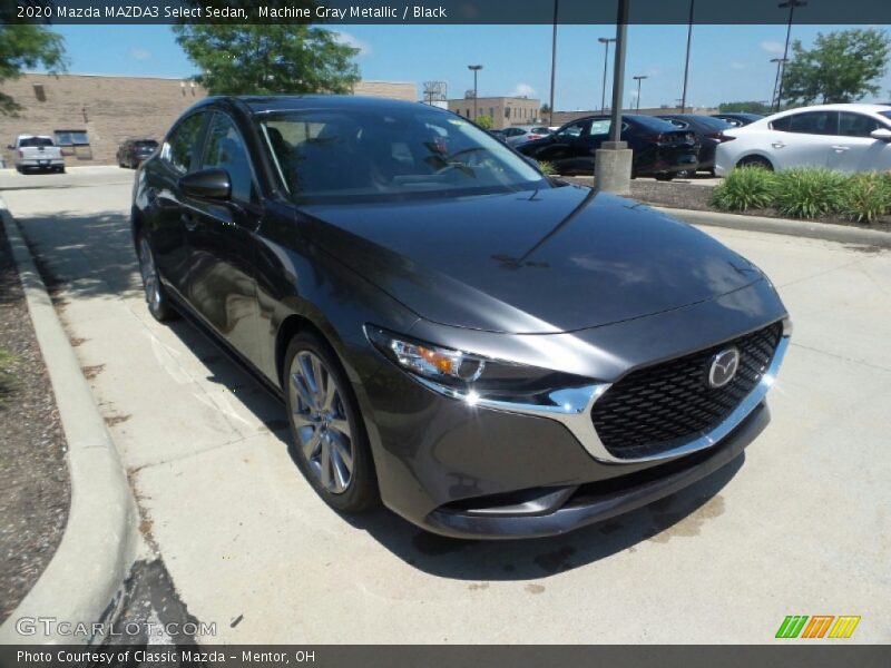 Machine Gray Metallic / Black 2020 Mazda MAZDA3 Select Sedan