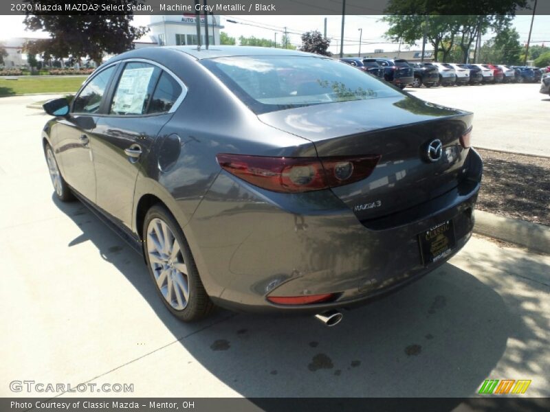 Machine Gray Metallic / Black 2020 Mazda MAZDA3 Select Sedan