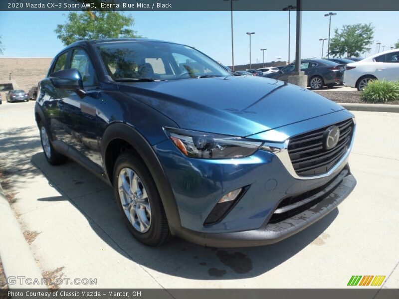 Eternal Blue Mica / Black 2020 Mazda CX-3 Sport AWD