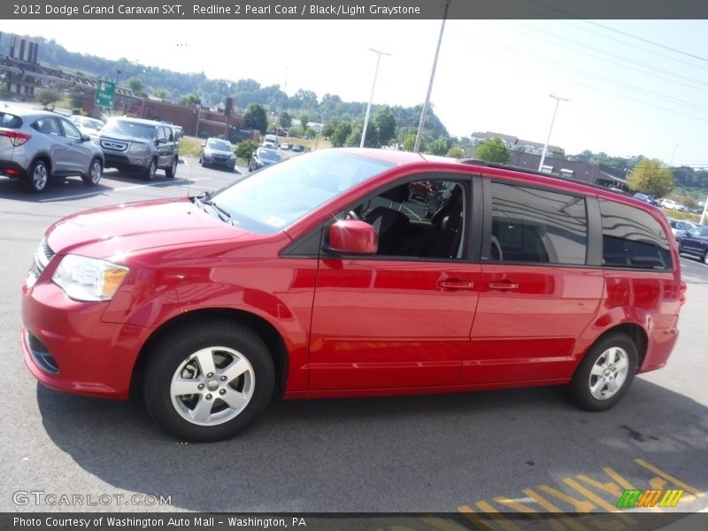 Redline 2 Pearl Coat / Black/Light Graystone 2012 Dodge Grand Caravan SXT