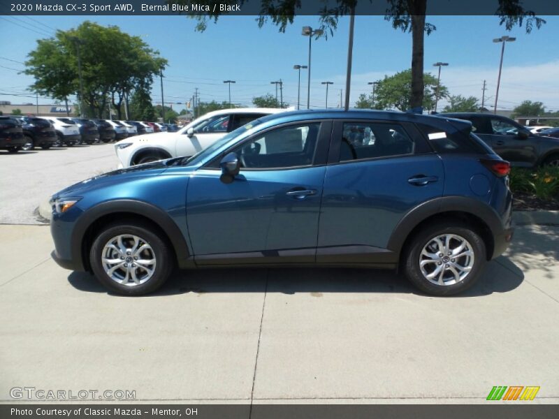 Eternal Blue Mica / Black 2020 Mazda CX-3 Sport AWD