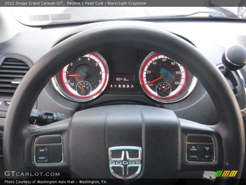 Redline 2 Pearl Coat / Black/Light Graystone 2012 Dodge Grand Caravan SXT