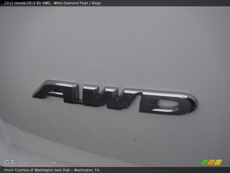 White Diamond Pearl / Beige 2012 Honda CR-V EX 4WD
