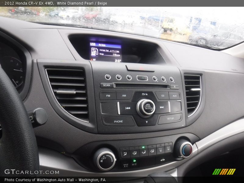 White Diamond Pearl / Beige 2012 Honda CR-V EX 4WD