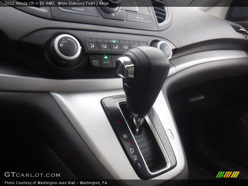 White Diamond Pearl / Beige 2012 Honda CR-V EX 4WD