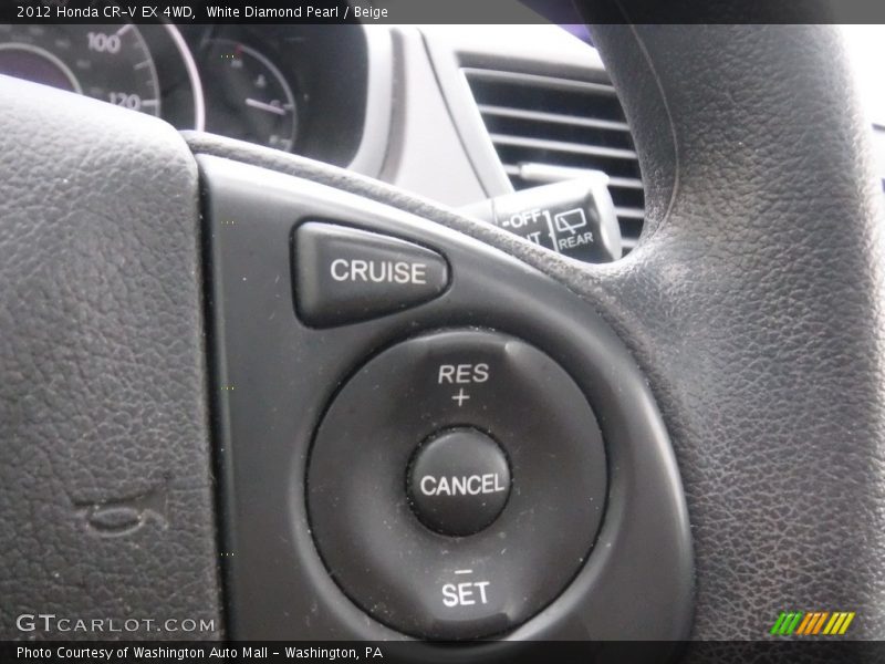 White Diamond Pearl / Beige 2012 Honda CR-V EX 4WD