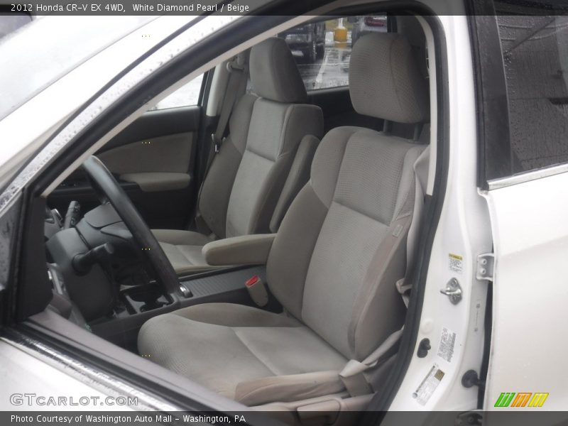 White Diamond Pearl / Beige 2012 Honda CR-V EX 4WD