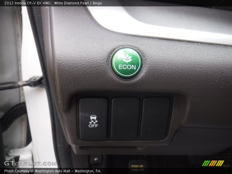 White Diamond Pearl / Beige 2012 Honda CR-V EX 4WD