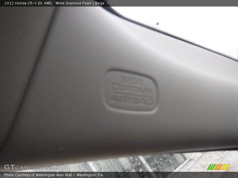 White Diamond Pearl / Beige 2012 Honda CR-V EX 4WD