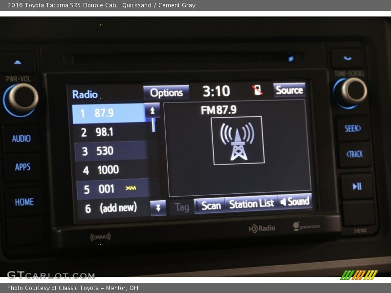 Audio System of 2016 Tacoma SR5 Double Cab