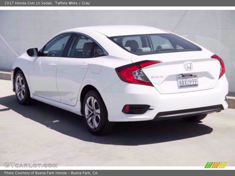 Taffeta White / Gray 2017 Honda Civic LX Sedan