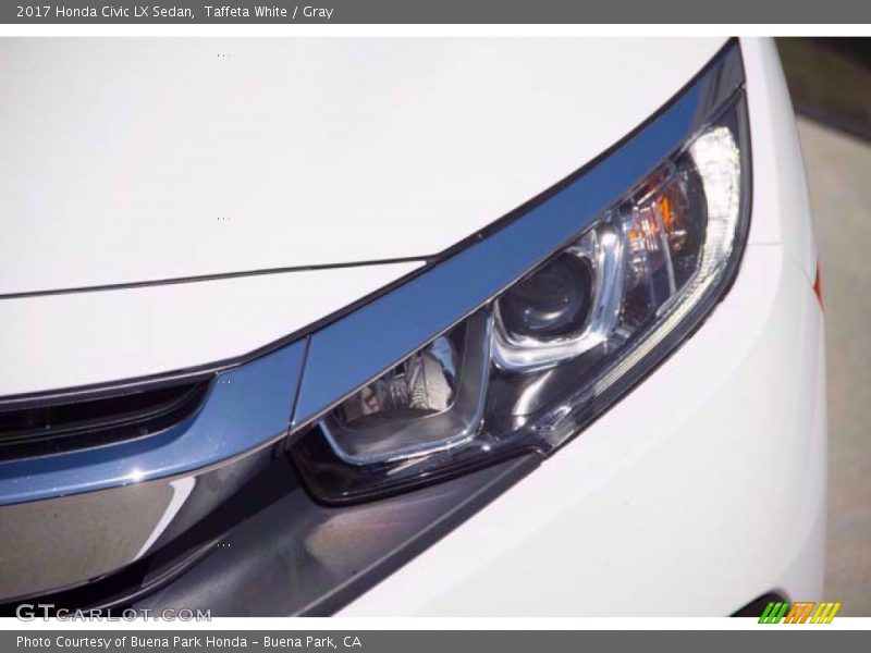 Taffeta White / Gray 2017 Honda Civic LX Sedan