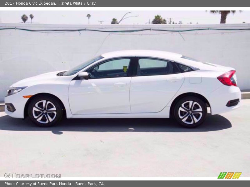 Taffeta White / Gray 2017 Honda Civic LX Sedan