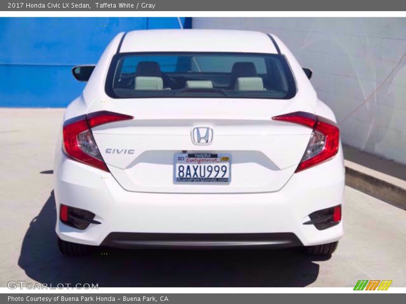 Taffeta White / Gray 2017 Honda Civic LX Sedan