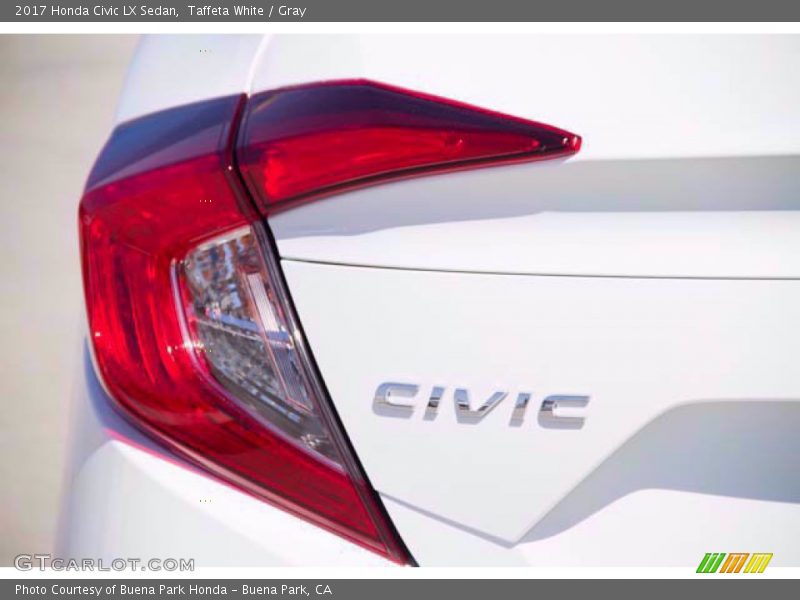 Taffeta White / Gray 2017 Honda Civic LX Sedan