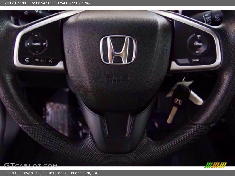 Taffeta White / Gray 2017 Honda Civic LX Sedan