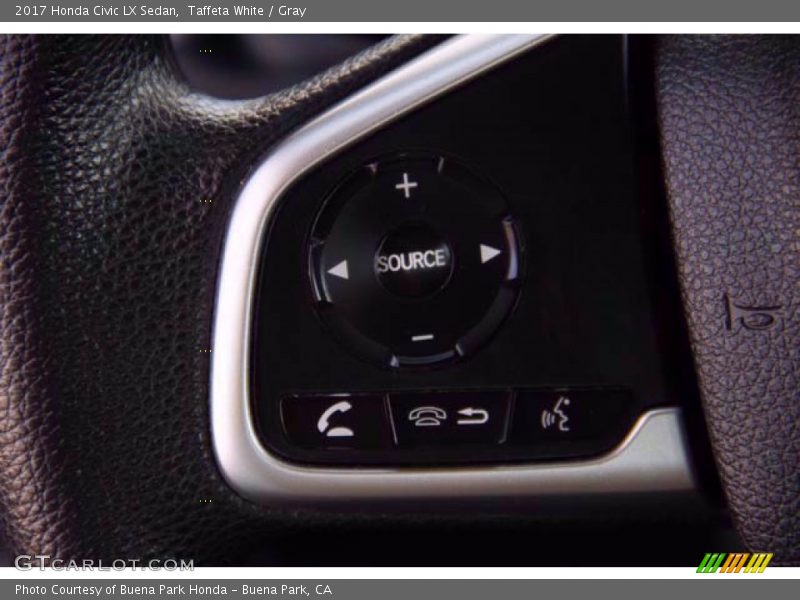 Taffeta White / Gray 2017 Honda Civic LX Sedan