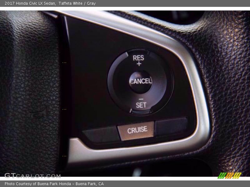 Taffeta White / Gray 2017 Honda Civic LX Sedan