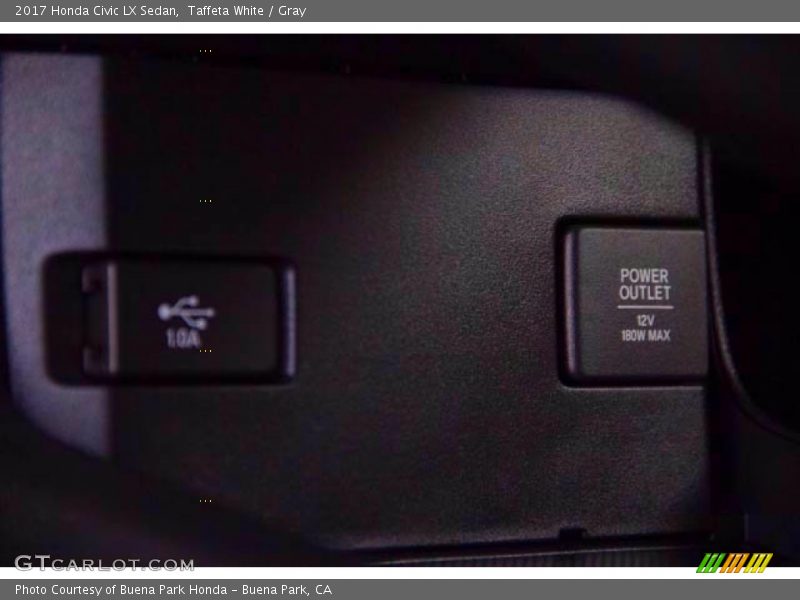 Taffeta White / Gray 2017 Honda Civic LX Sedan
