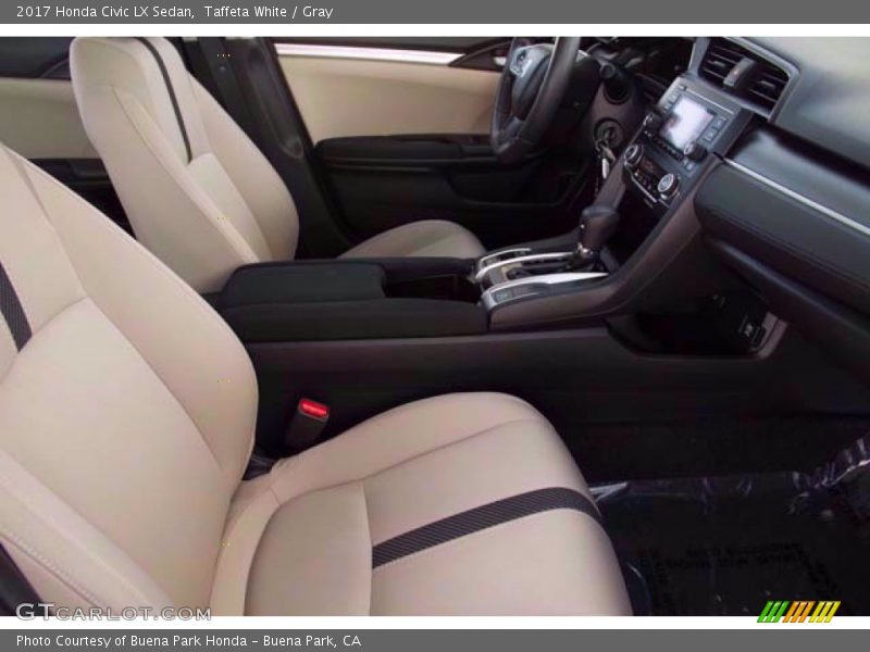 Taffeta White / Gray 2017 Honda Civic LX Sedan