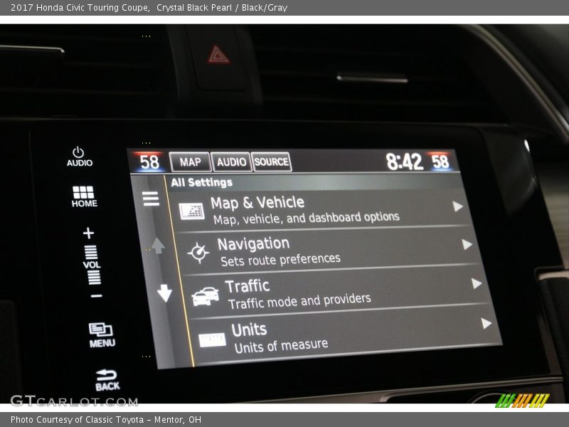 Controls of 2017 Civic Touring Coupe